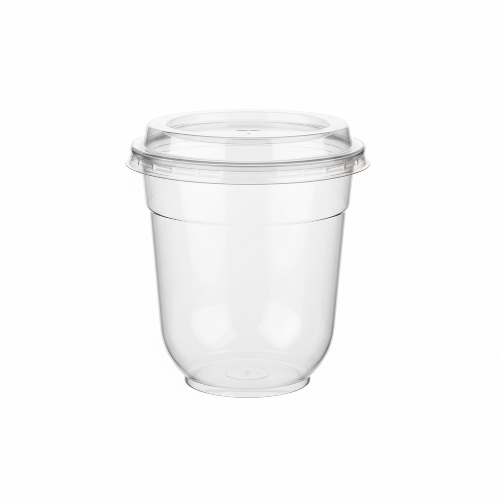 Transparent PLA glass 300ml with clear lid