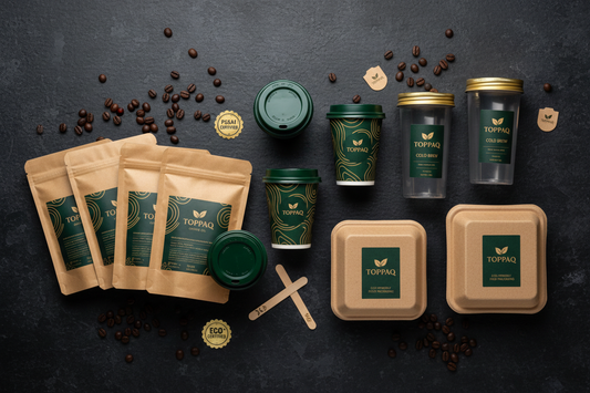 Complete coffee packaging compliance guide for Indian cafes, roasteries, and cloud kitchens — FSSAI, SUP ban, ISO 17088, CPCB EPR, and GST ITC — Toppaq