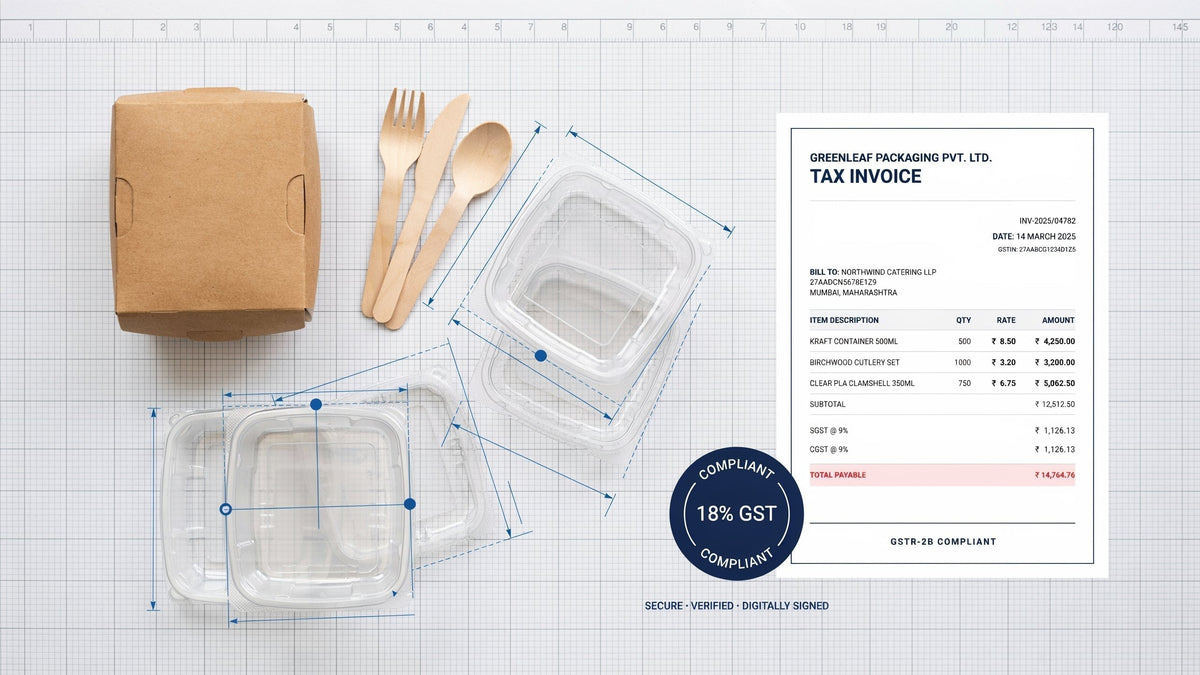 Step-by-step guide to claiming 18% GST Input Tax Credit on restaurant packaging materials