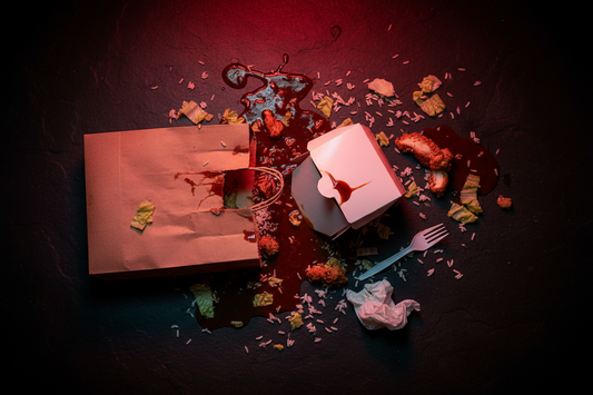 Spilled food delivery box illustrating common packaging mistakes for cloud kitchens and QSRs