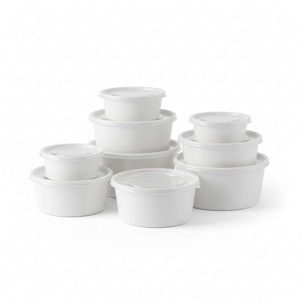 PLA White Containers
