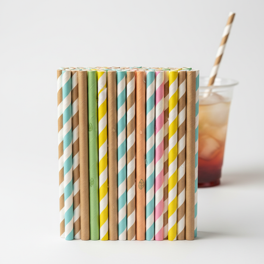 Eco-friendly paper straws assorted