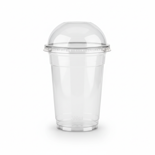 PLA transparent glass 300ml front view