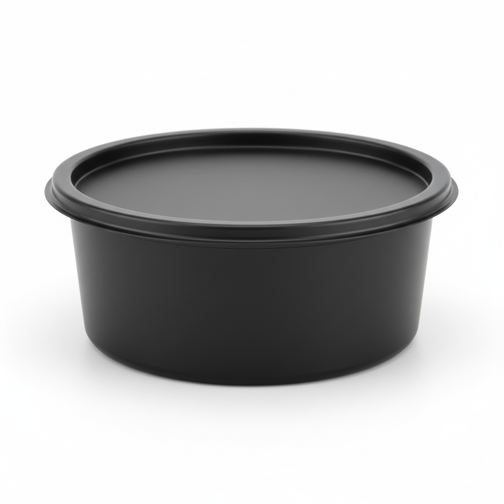 Black PLA food container 100ml