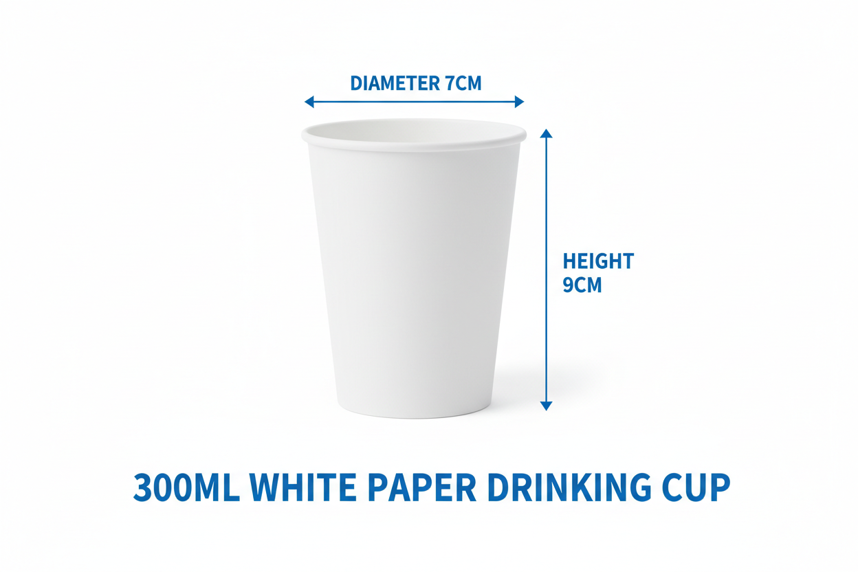 Size guide paper glass 300ml