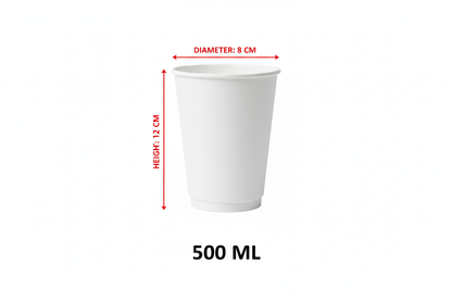Size guide paper glass 500ml