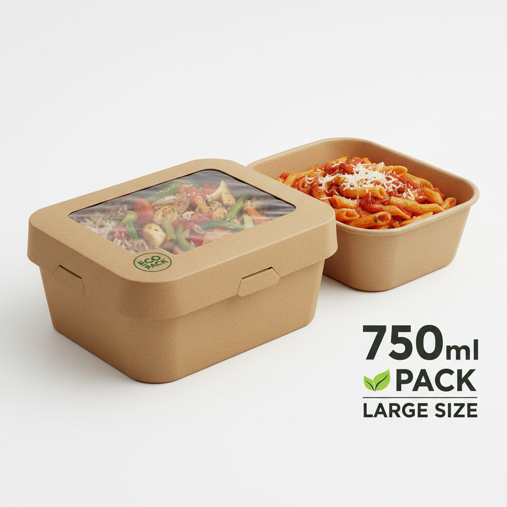 Kraft paper food container 750ml