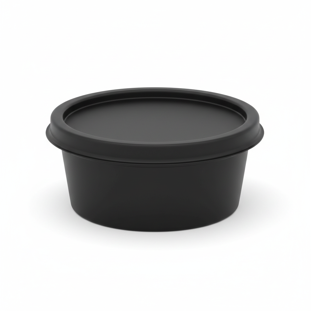 Black PLA food container 50ml