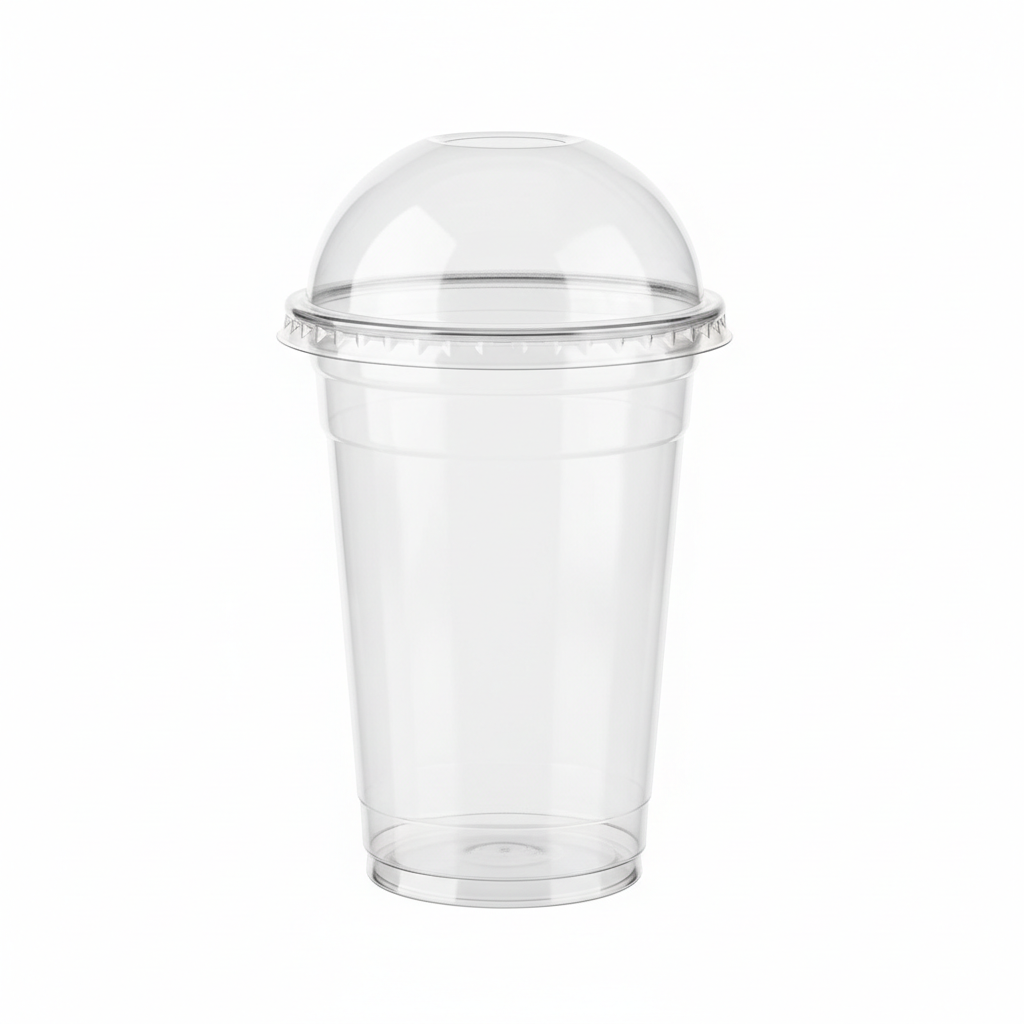 PLA transparent glass 500ml front view