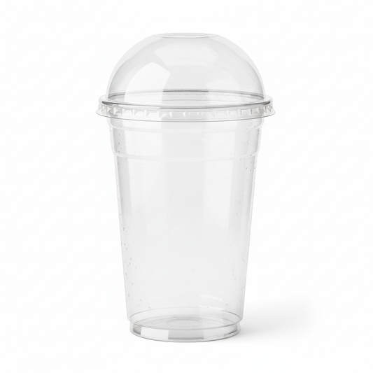 PLA transparent glass 300ml side view